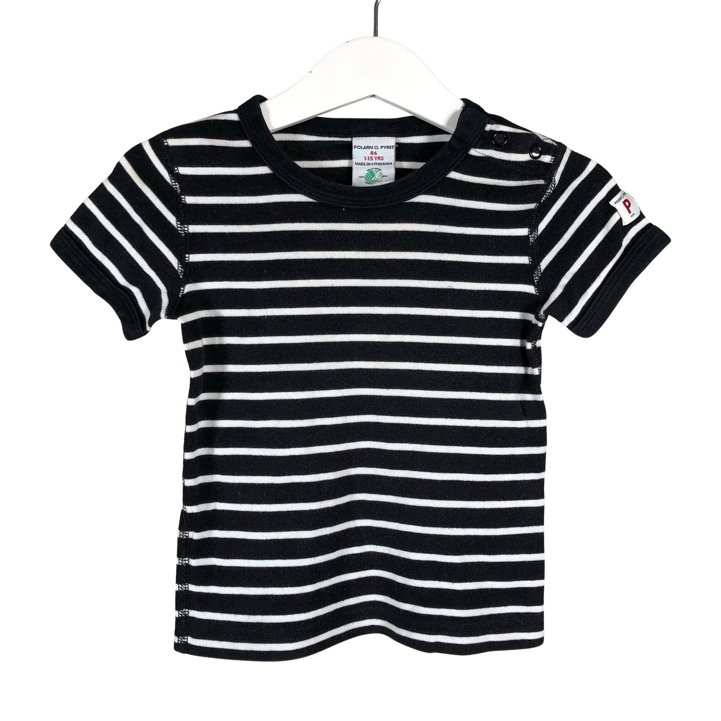 Unisex Polarn O. Pyret - T-paita, koko 80 - 86 - Musta (1)