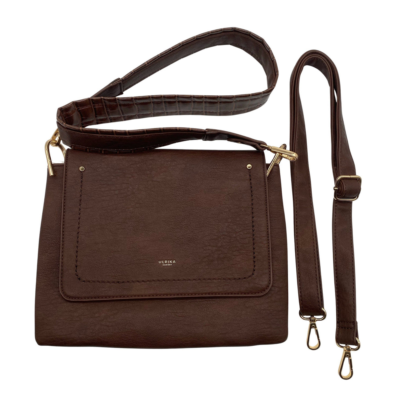 Naisten Ulrika - Olkalaukku, koko Midi - Ruskea (1)