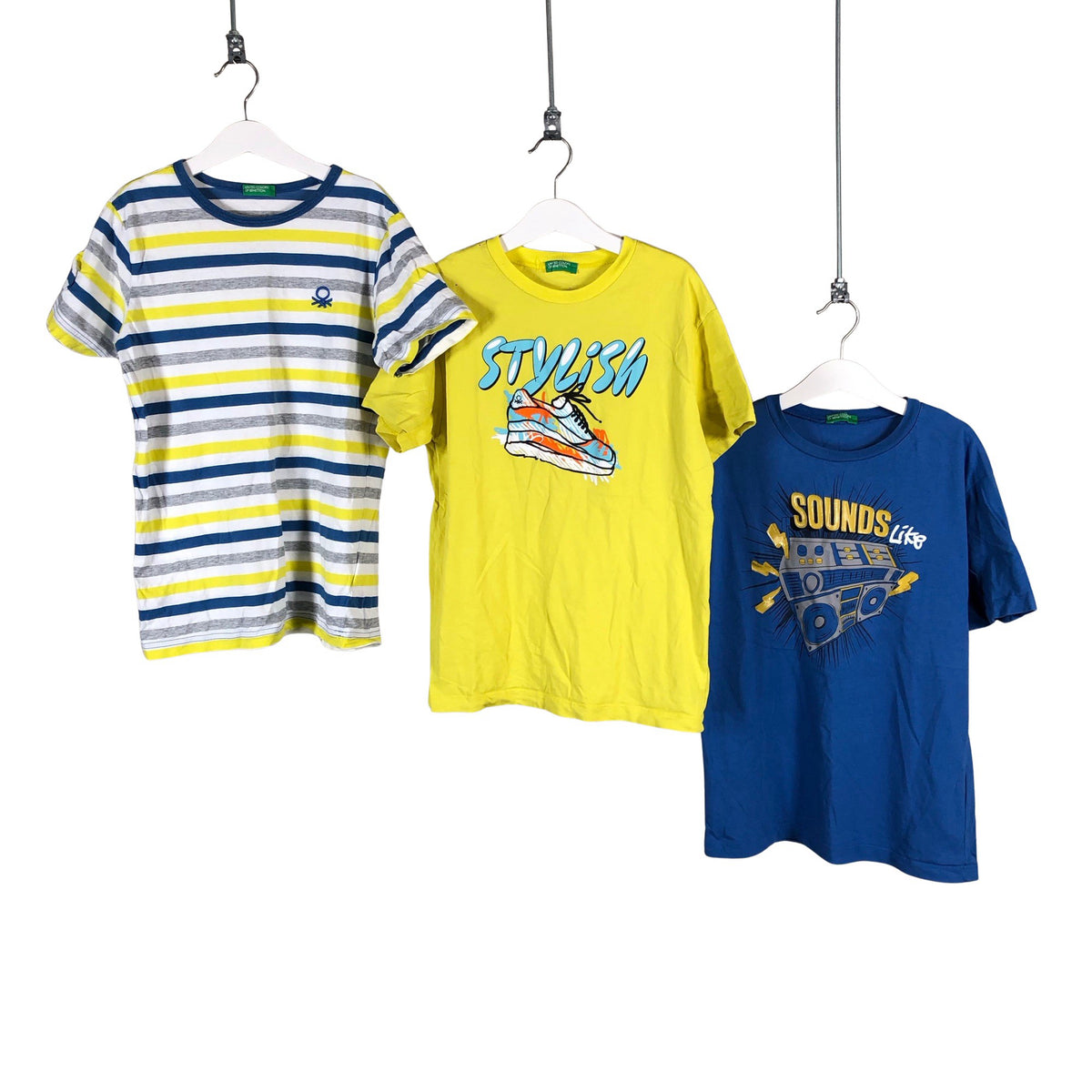 Unisex Benetton - T-paita, koko 146 - 152 - Valkoinen (1)