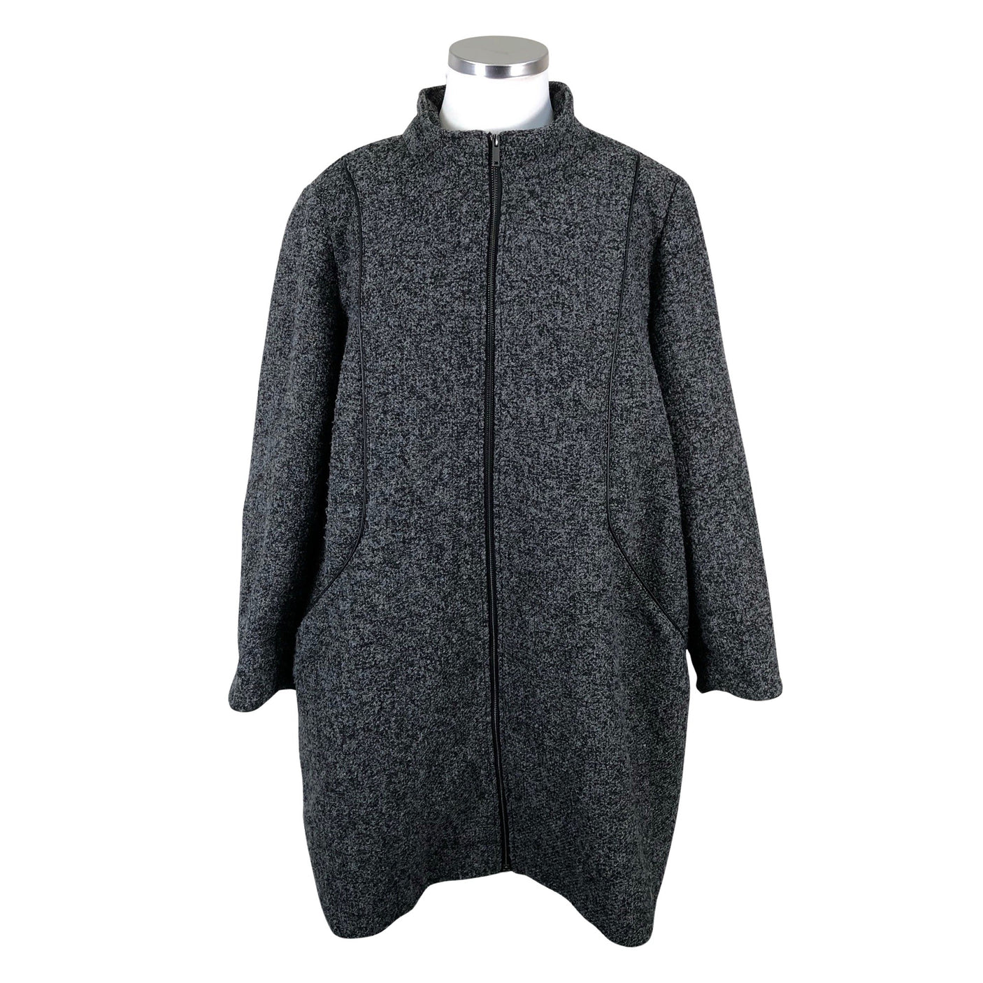 Naisten Zizzi - Villakangastakki, koko 54 - Harmaa (1)