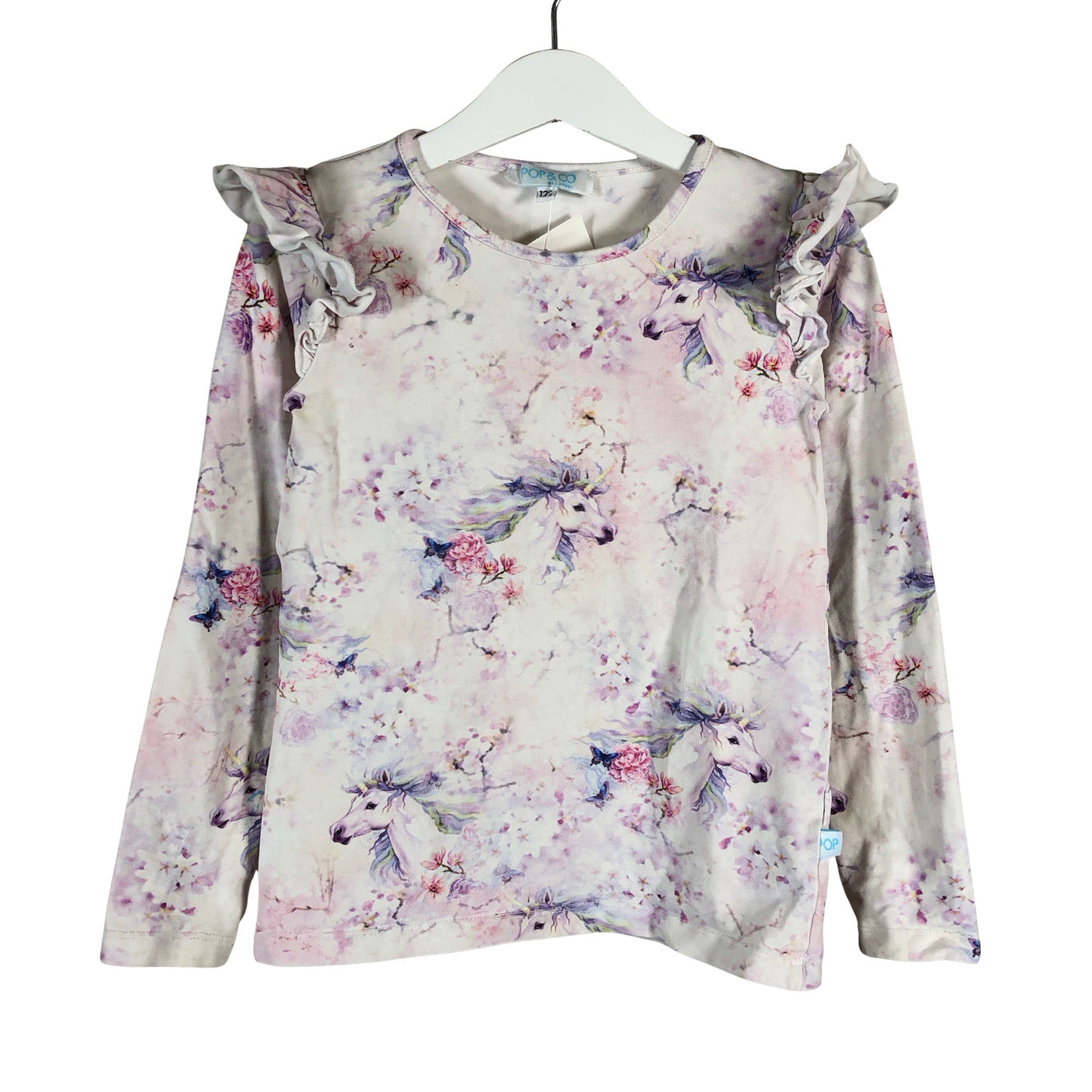 Tyttöjen Pop & Co Helsinki - Trikoopaita, koko 116 - 122 - Valkoinen (1)