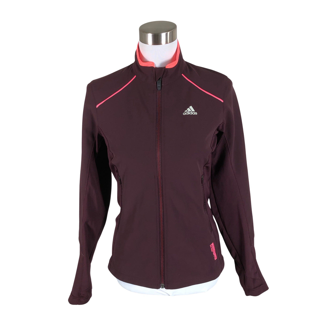 Naisten Adidas - Urheilutakki, koko 34 - Viininpunainen (1)