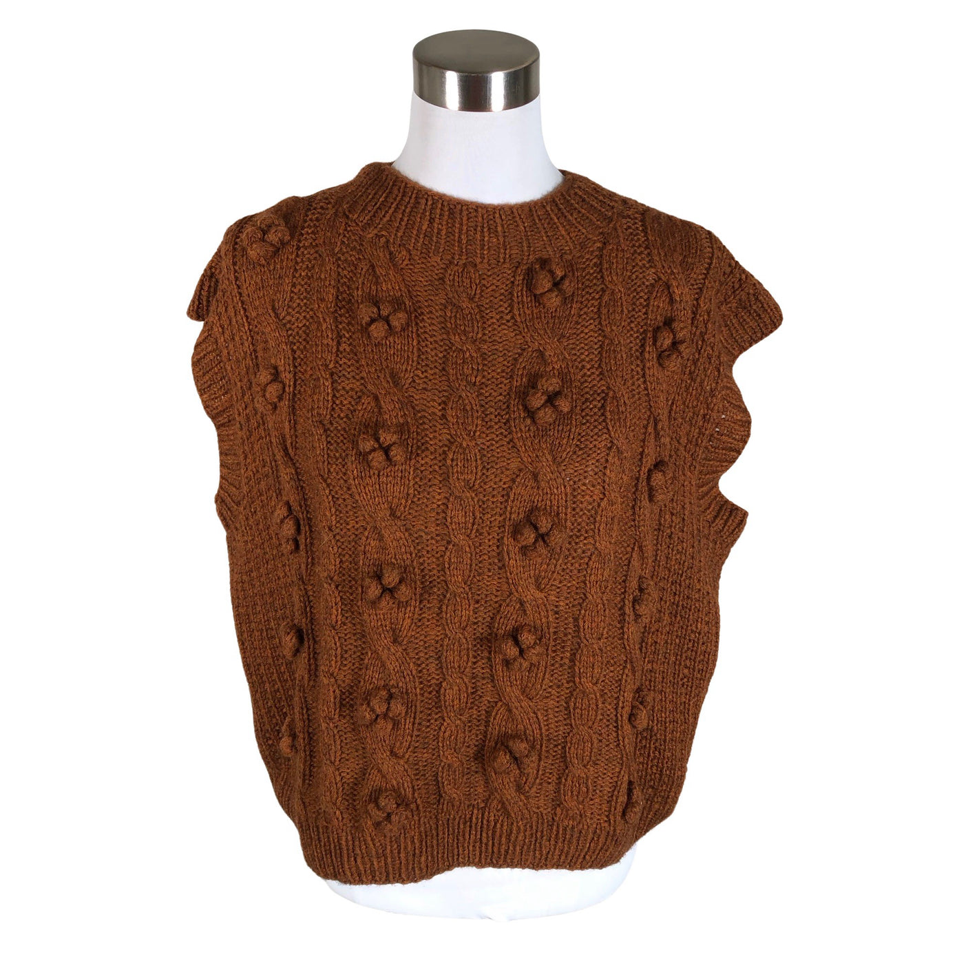 Naisten Handmade - Neulepaita, koko 40 - Ruskea (1)
