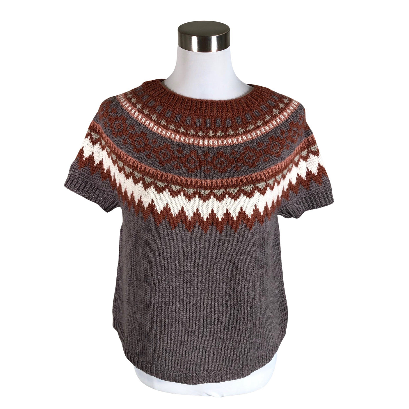 Naisten Handmade - Neulepaita, koko 40 - Harmaa (1)