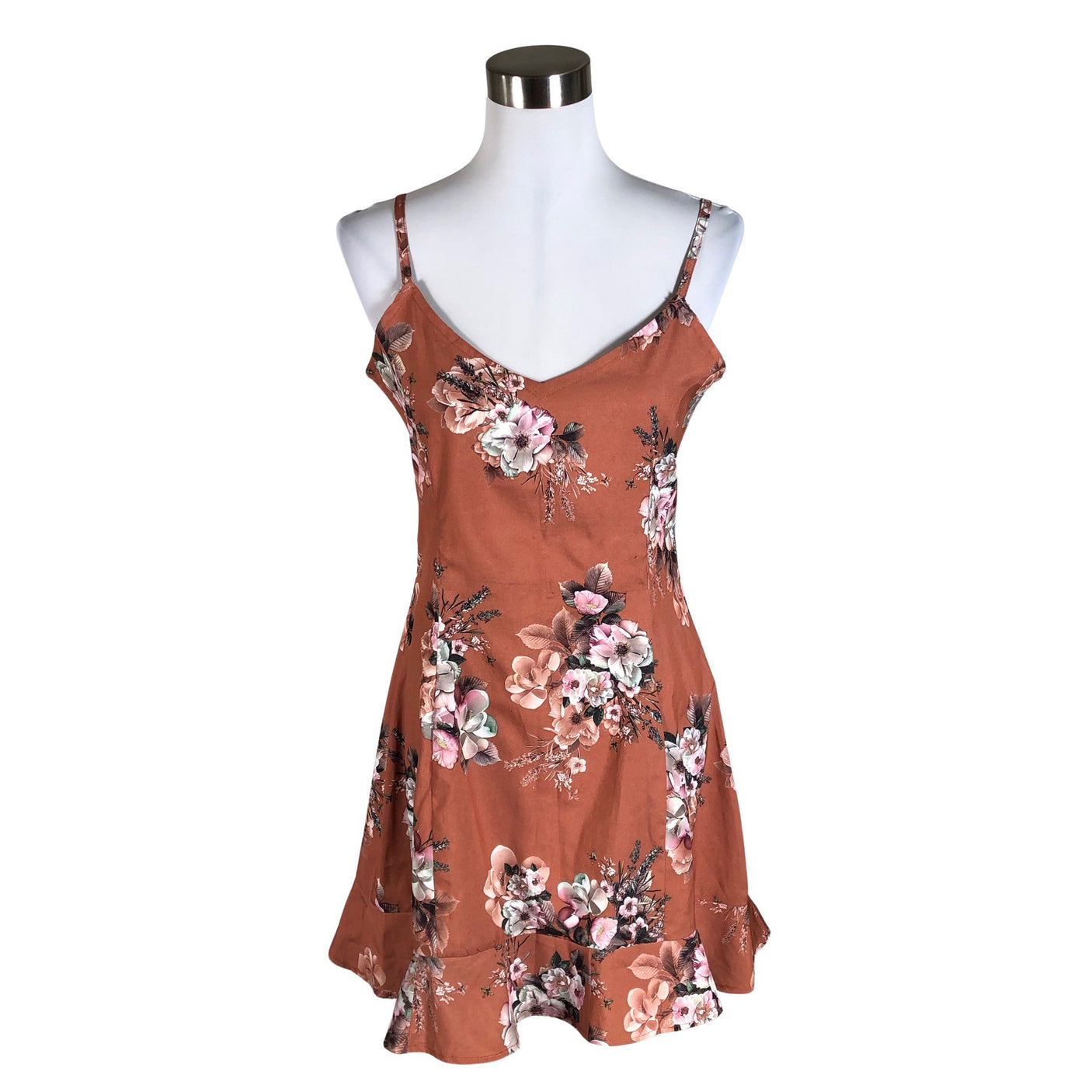 Naisten Handmade - Sifonkitunika, koko 38 - Ruskea (1)