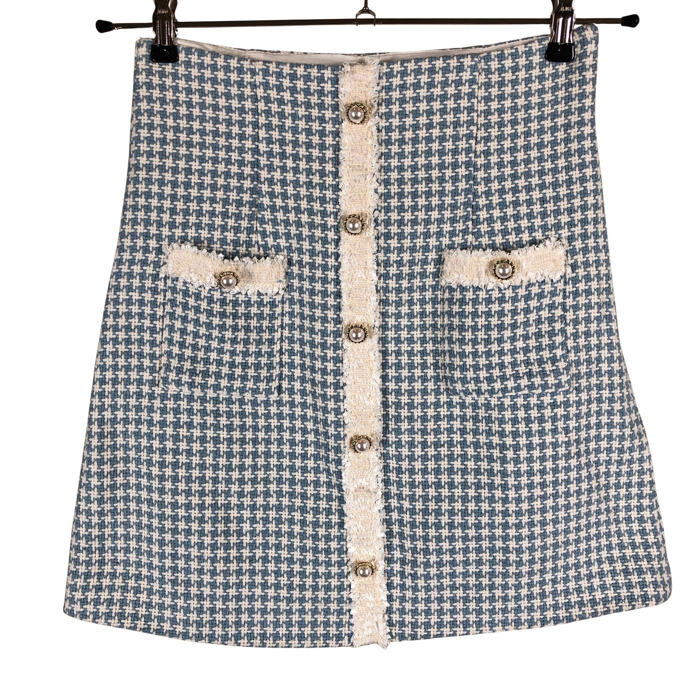 Naisten Pomelo - Suora hame, koko 36 - Vaaleansininen (1)