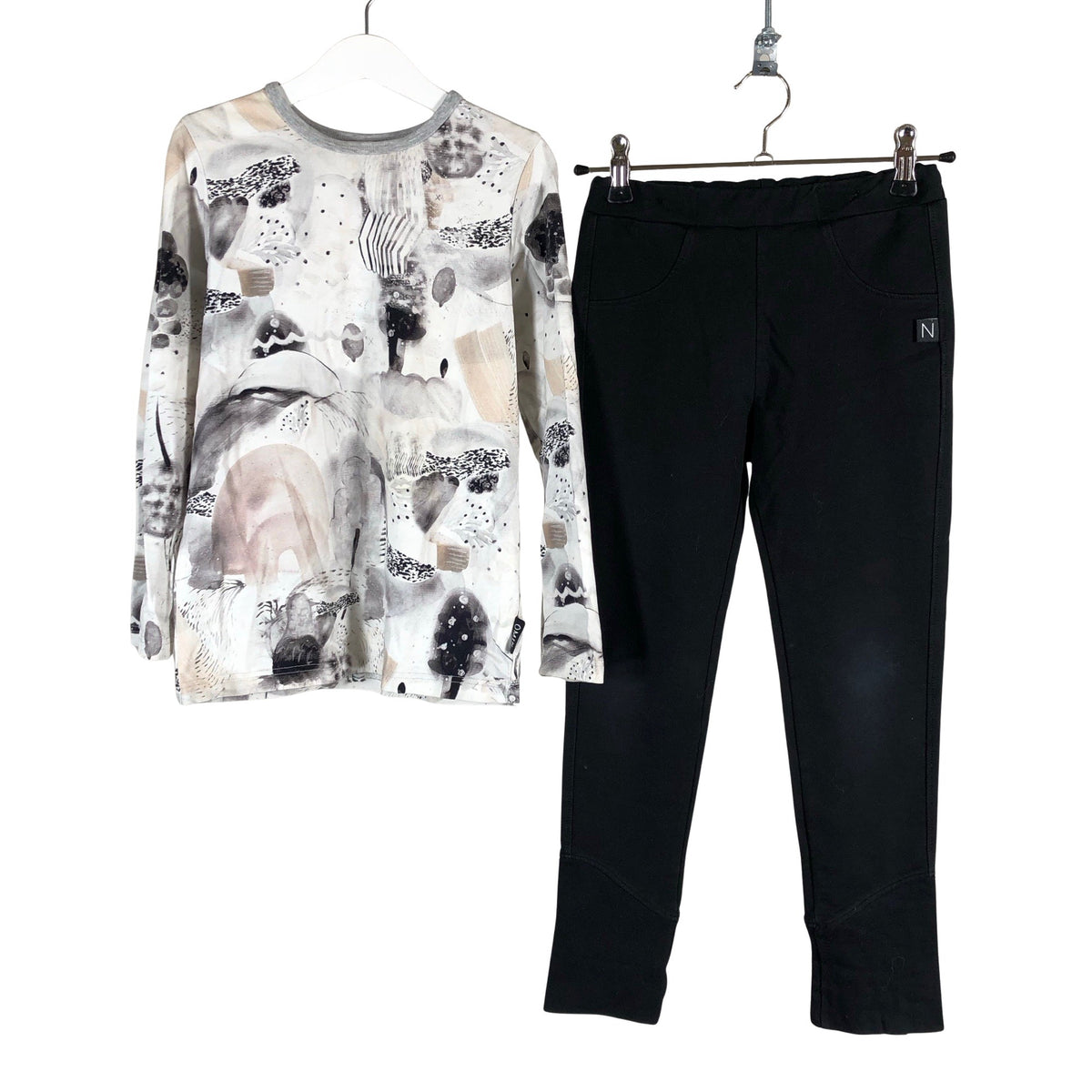 Unisex OMIN - Trikoopaita, koko 122 - 128 - Luonnonvalkoinen (1)