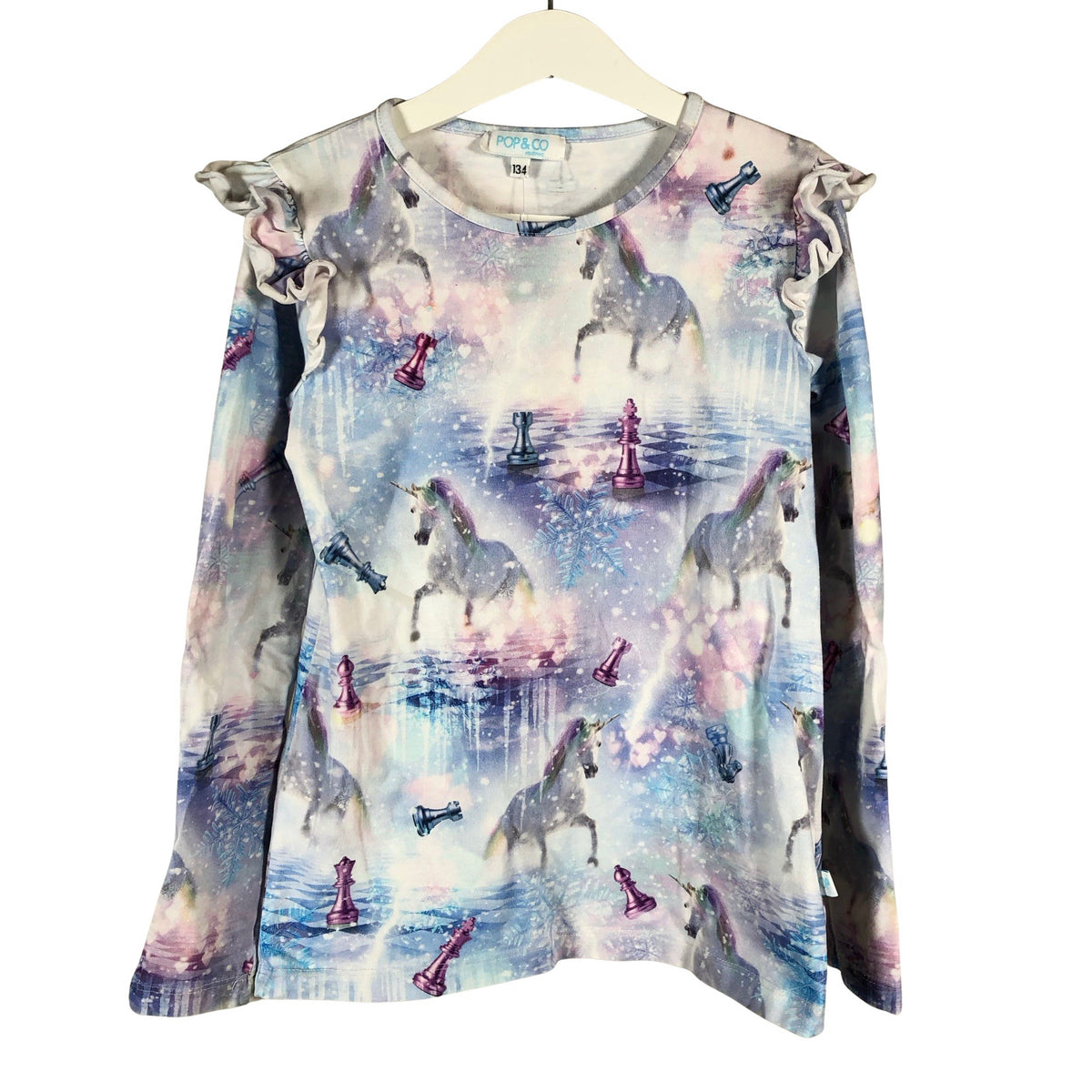 Tyttöjen Pop & Co Helsinki - Trikoopaita, koko 128 - 134 - Violetti (1)