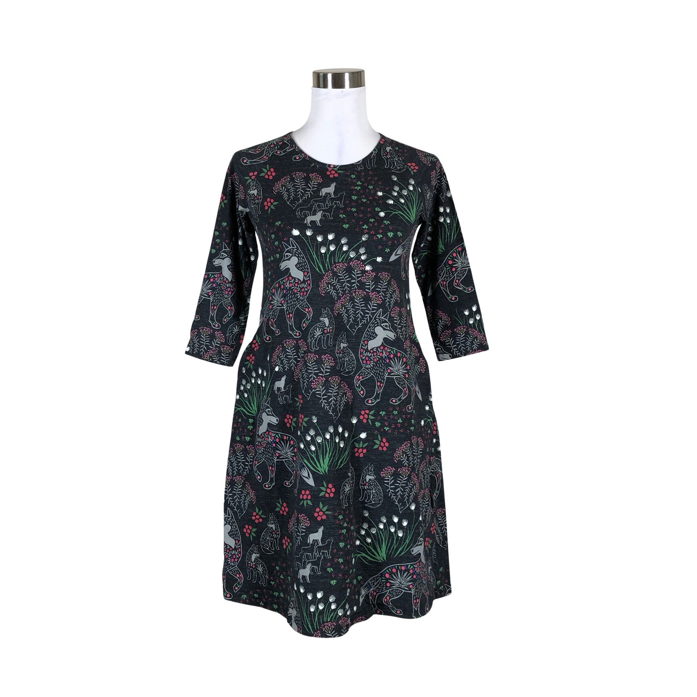 Naisten Versonpuoti - Trikoomekko, koko 34 - Harmaa (1)