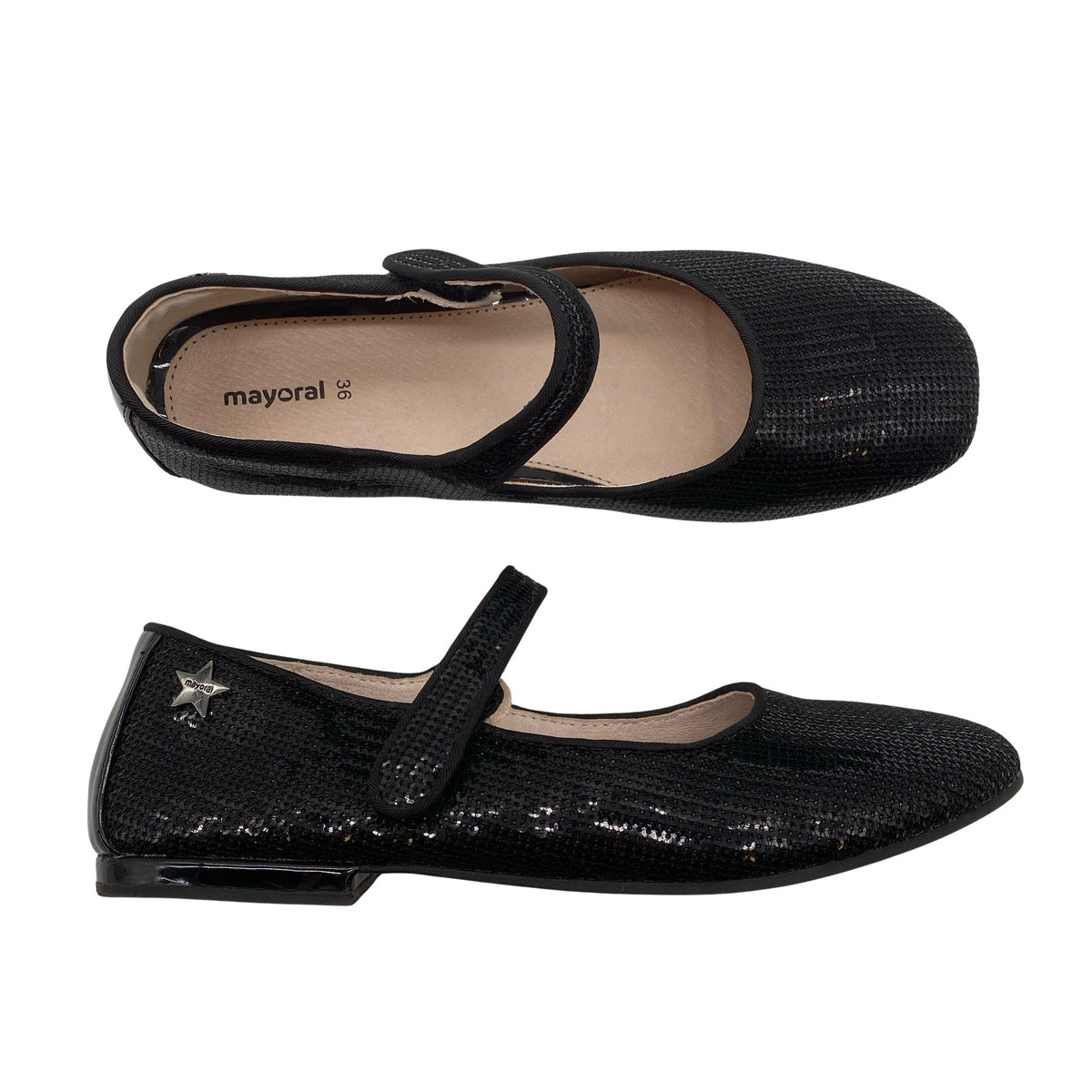 Tyttöjen Mayoral - Juhlaballerinat, koko 36 - Musta (1)