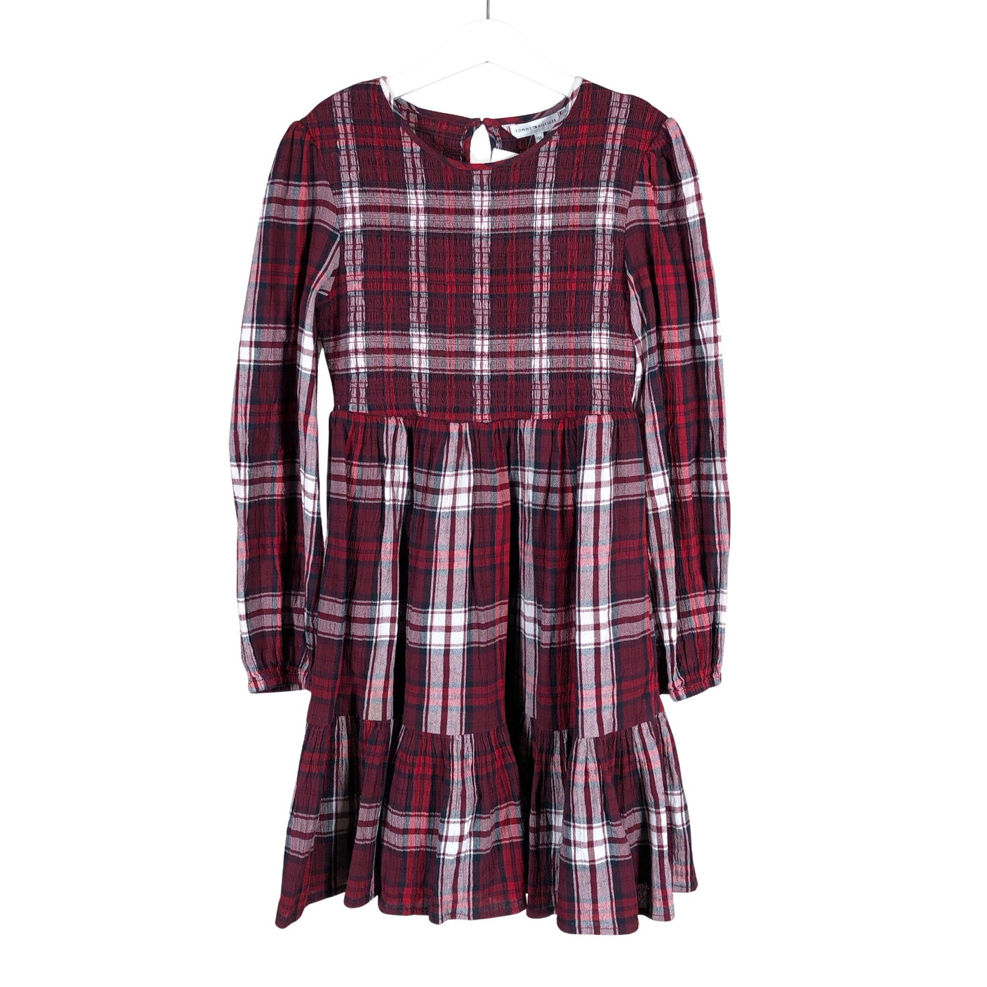 Tyttöjen Tommy Hilfiger - Sifonkimekko, koko 146 - 152 - Viininpunainen (1)