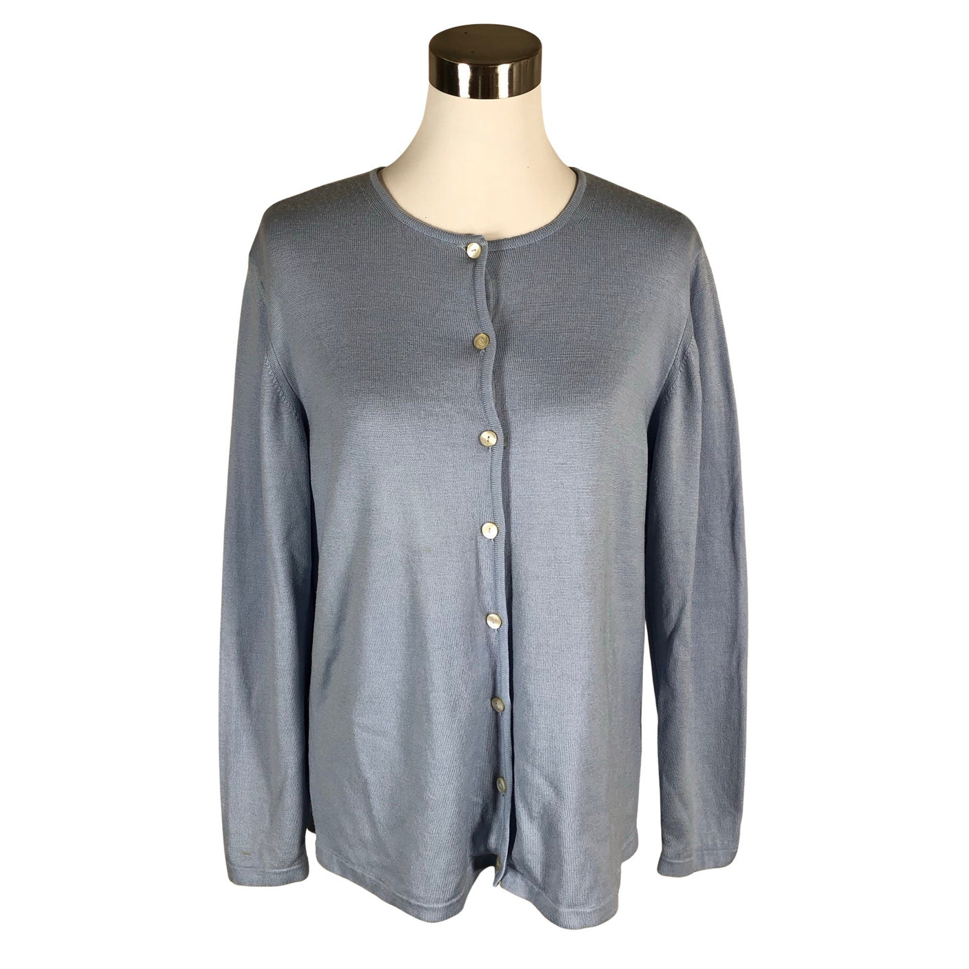 Naisten Woolmark - Neuletakki, koko 38 - Vaaleansininen (1)
