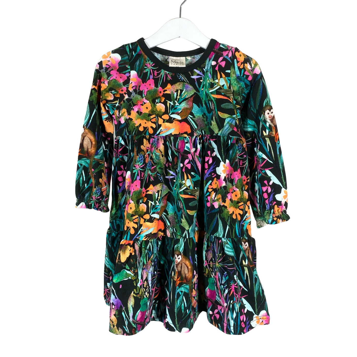 Tyttöjen Ma-ia Family - Trikoomekko, koko 92 - 98 - Musta (1)