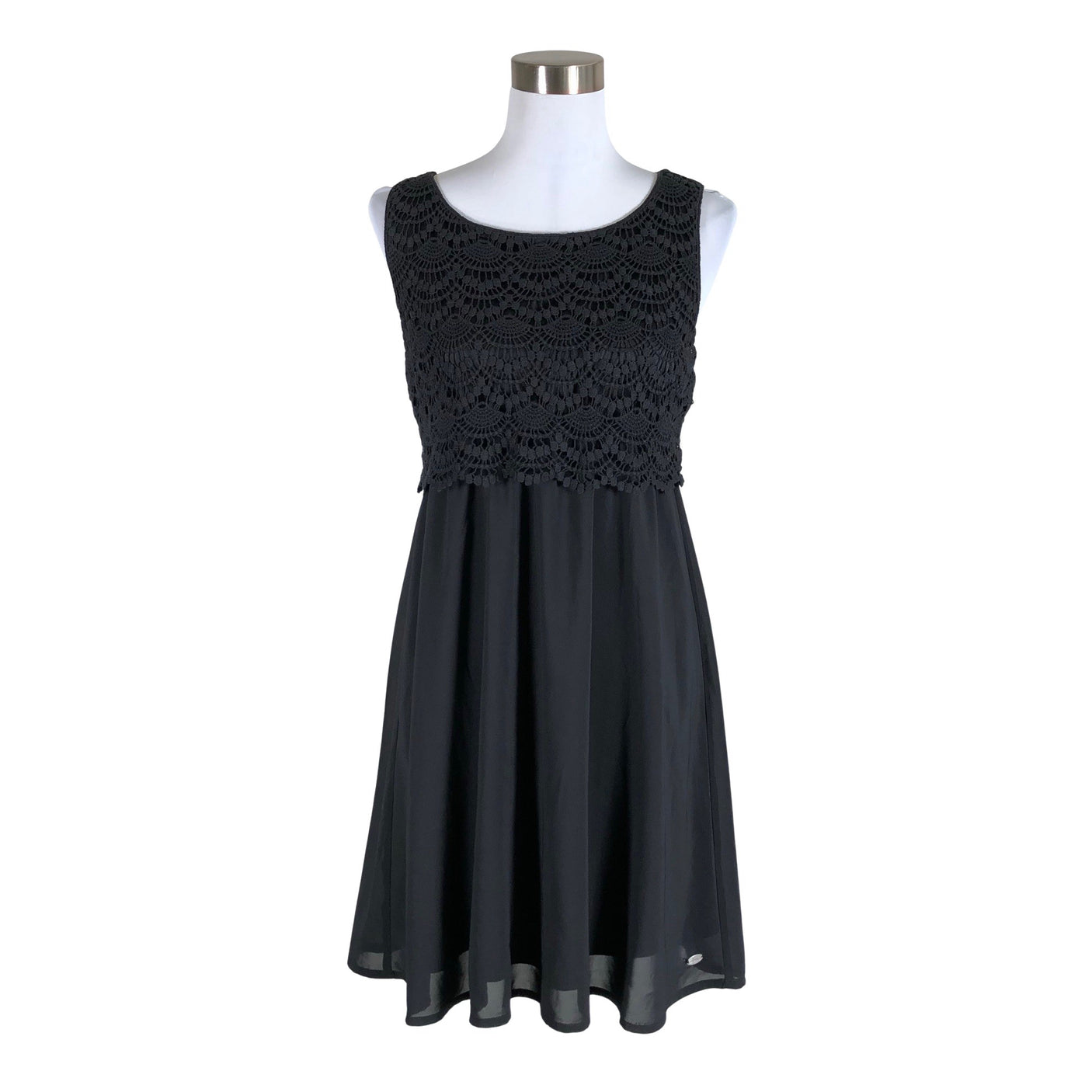 Naisten Tom Tailor - Sifonkimekko, koko 38 - Musta (1)