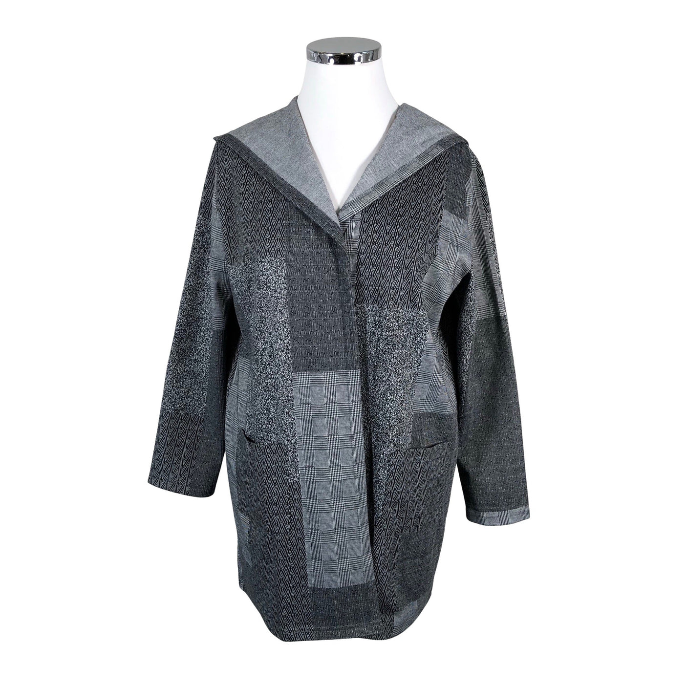 Naisten Mia Moda - Neuletakki, koko 46 - Harmaa (1)