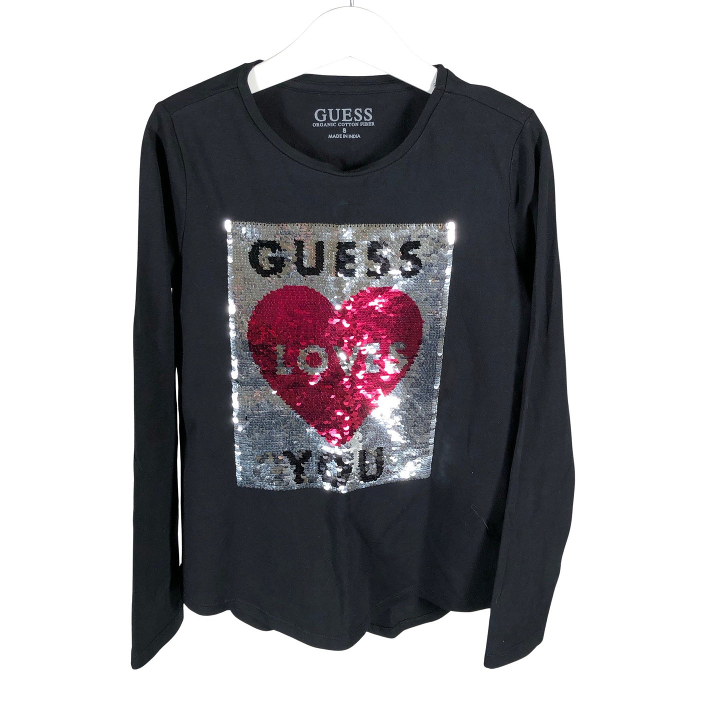 Tyttöjen Guess - Trikoopaita, koko 128 - 134 - Musta (1)