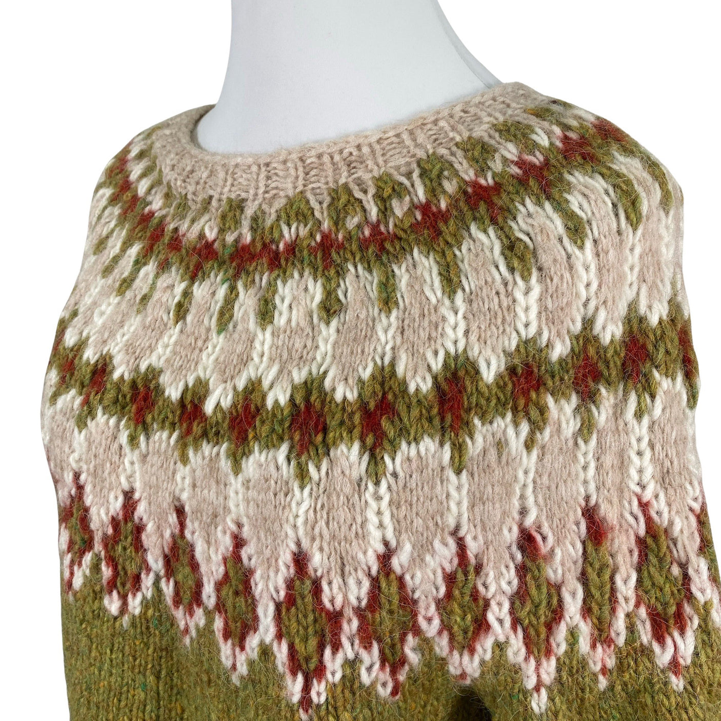 Naisten Handmade - Neulepaita, koko 44 - Vihreä (3)