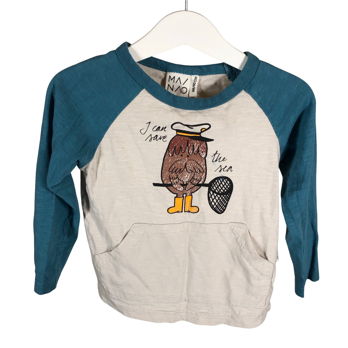Unisex Mainio - Trikoopaita, koko 86 - 92 - Harmaa (1)