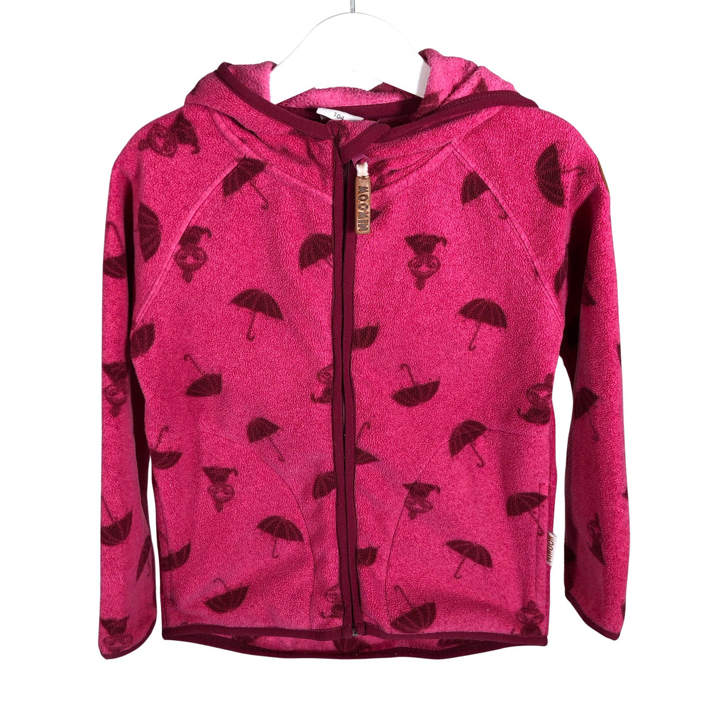 Tyttöjen Martinex - Fleecetakki, koko 98 - 104 - Pinkki (1)