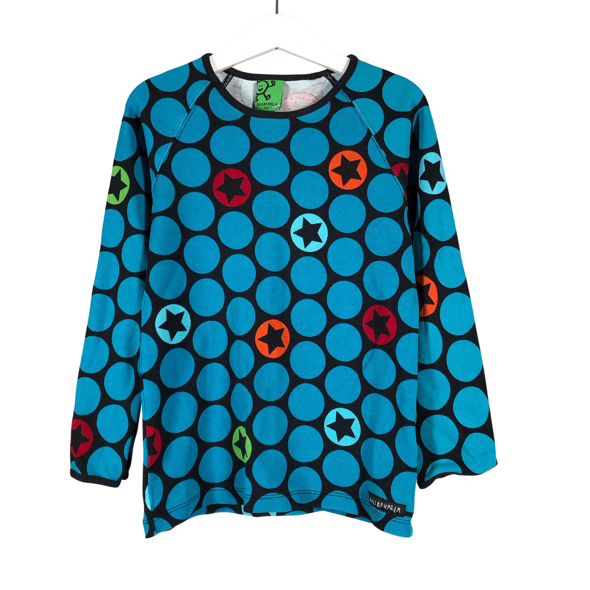 Unisex Villervalla - Trikoopaita, koko 116 - 122 - Sininen (1)