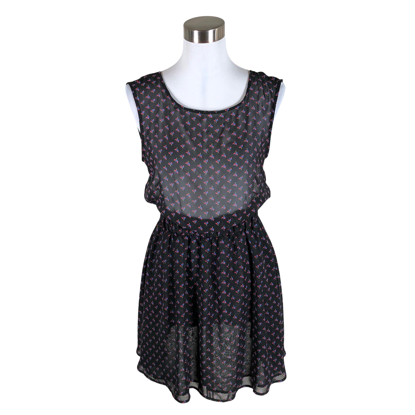 Naisten American Apparel - Sifonkimekko, koko 34 - Musta (1)