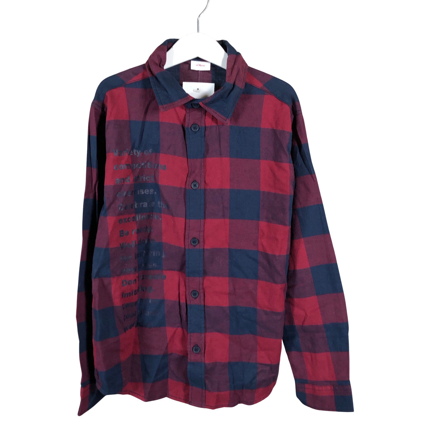 Unisex s.Oliver - Kauluspaita, koko 134 - 140 - Punainen (1)