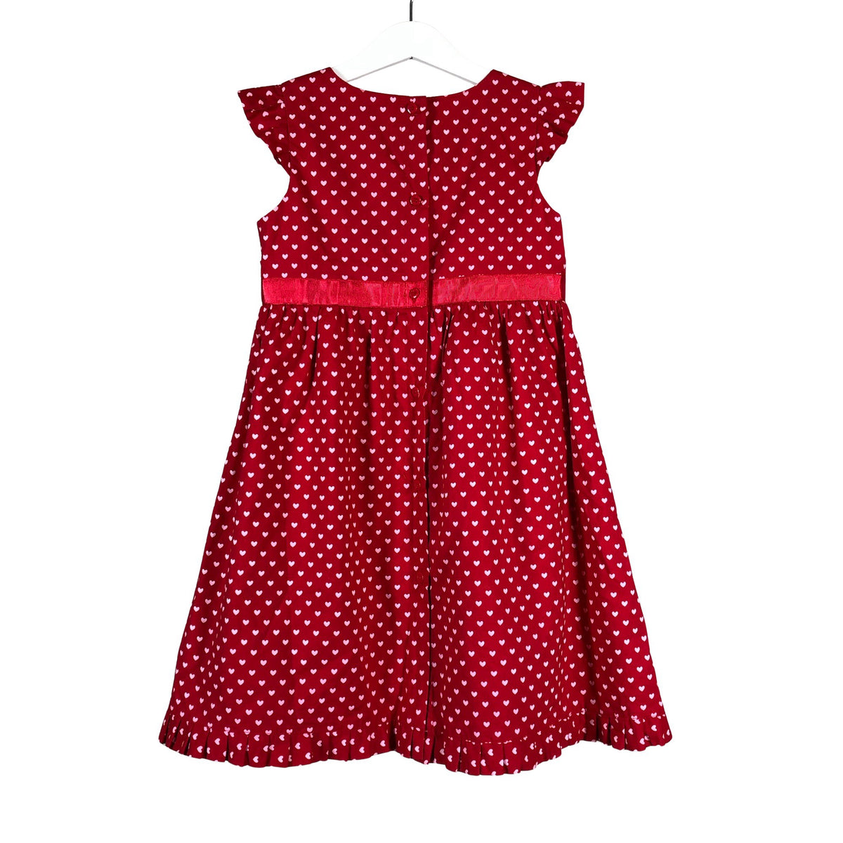 Tyttöjen Lindex - Kangasmekko, koko 116 - 122 - Punainen (2)