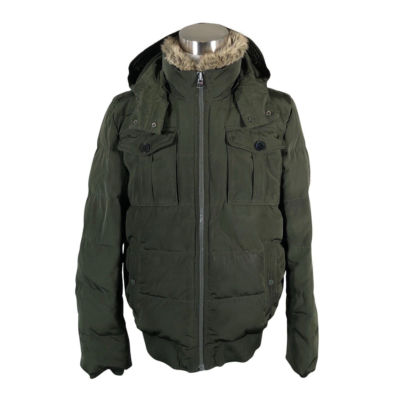 Miesten Tommy Hilfiger - Untuvatakki, koko XL - Vihreä (1)