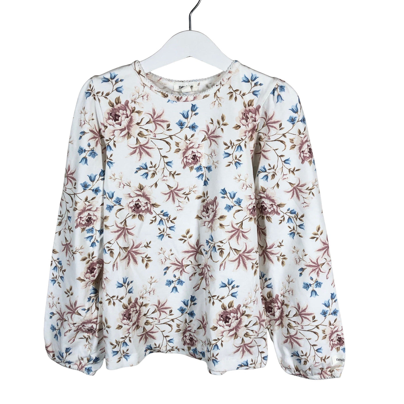 Tyttöjen Newbie - Trikoopaita, koko 122 - 128 - Valkoinen (1)