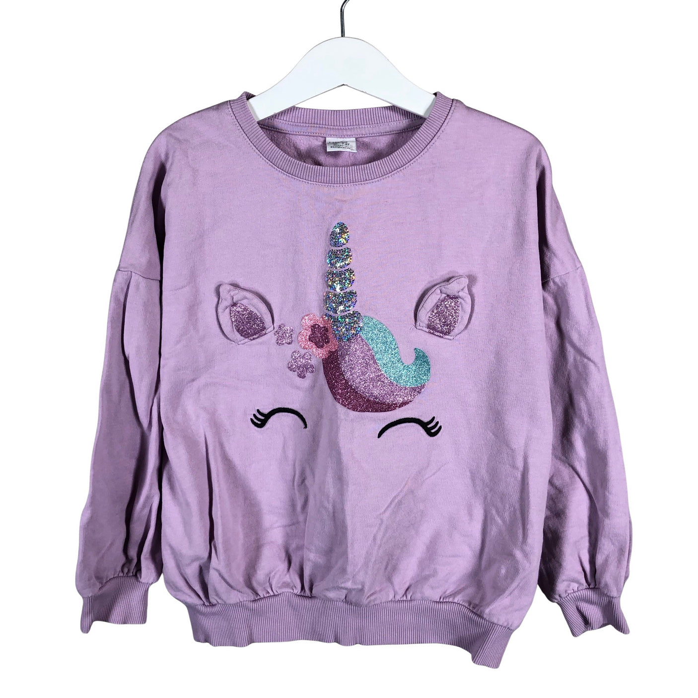 Tyttöjen Lindex - Collegepaita, koko 122 - 128 - Violetti (1)