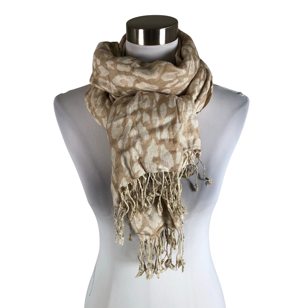 Naisten Global - Huivi, koko Maxi - Beige (1)