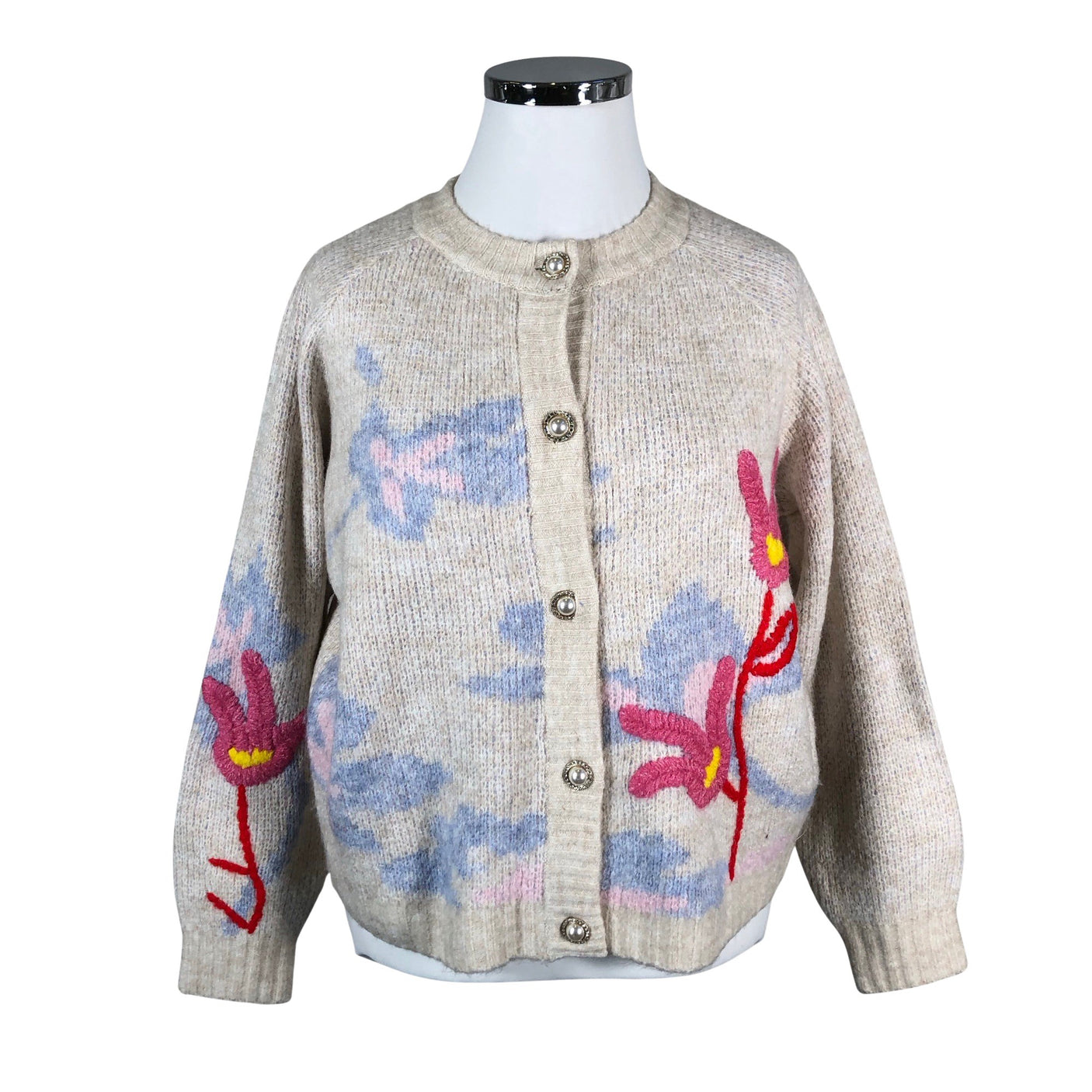 Naisten Lollys Laundry - Neuletakki, koko 42 - Beige (1)