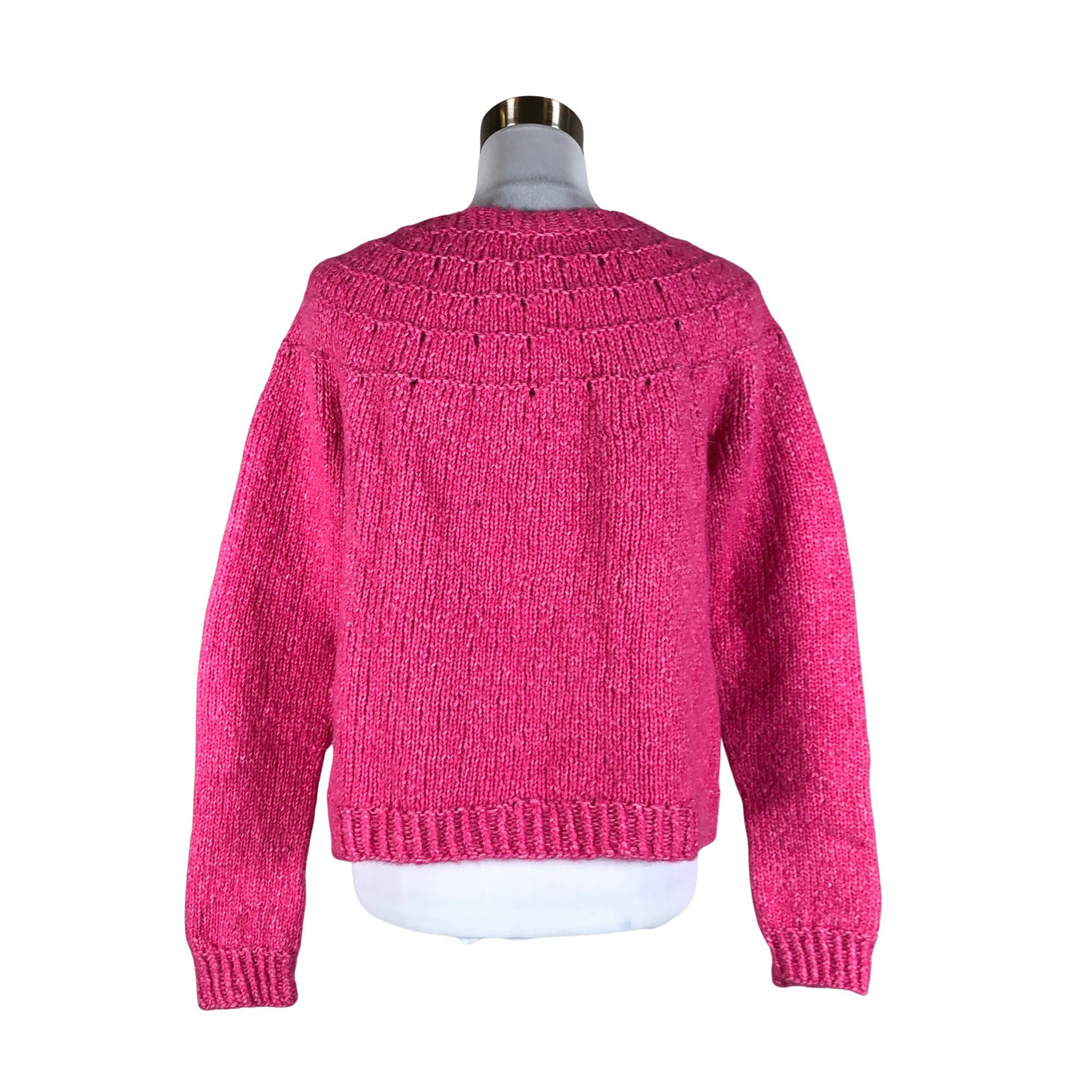 Naisten Handmade - Neulepaita, koko 34 - Pinkki (2)