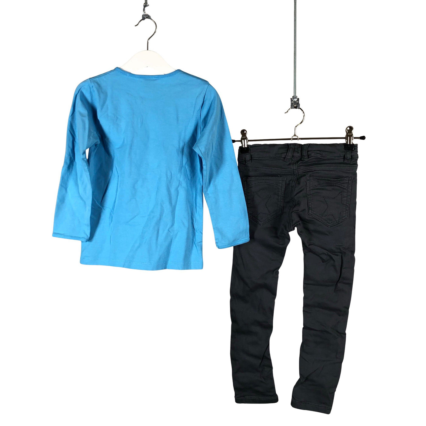 Unisex Villervalla - Farkut, koko 104 - 110 - Harmaa (2)