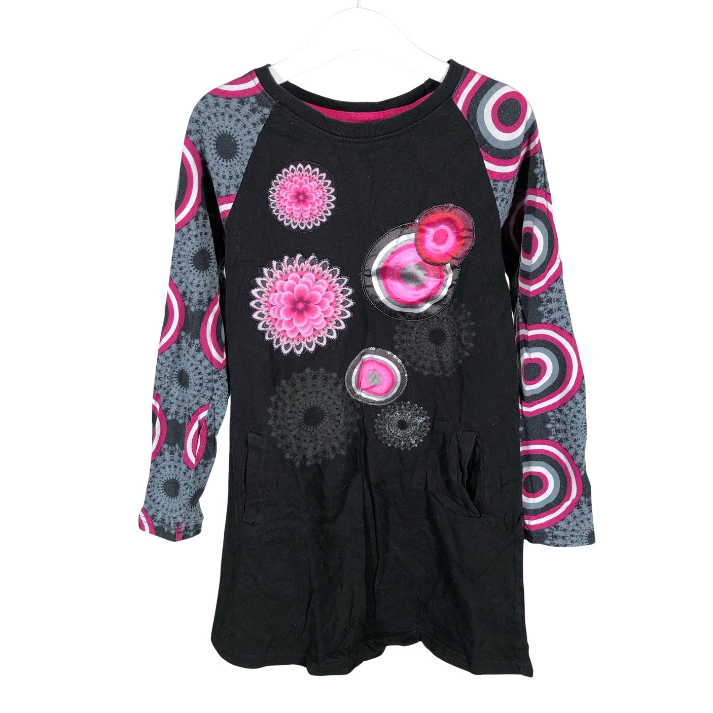 Tyttöjen Desigual - Trikoomekko, koko 134 - 140 - Musta (1)