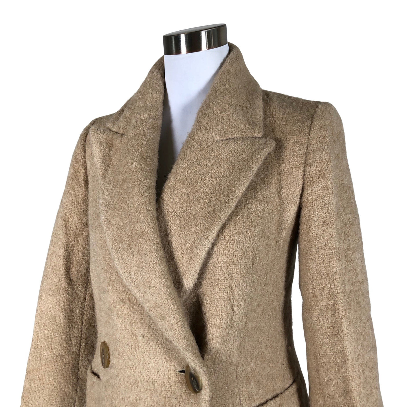 Naisten Massimo Dutti - Villakangastakki, koko 34 - Ruskea (3)
