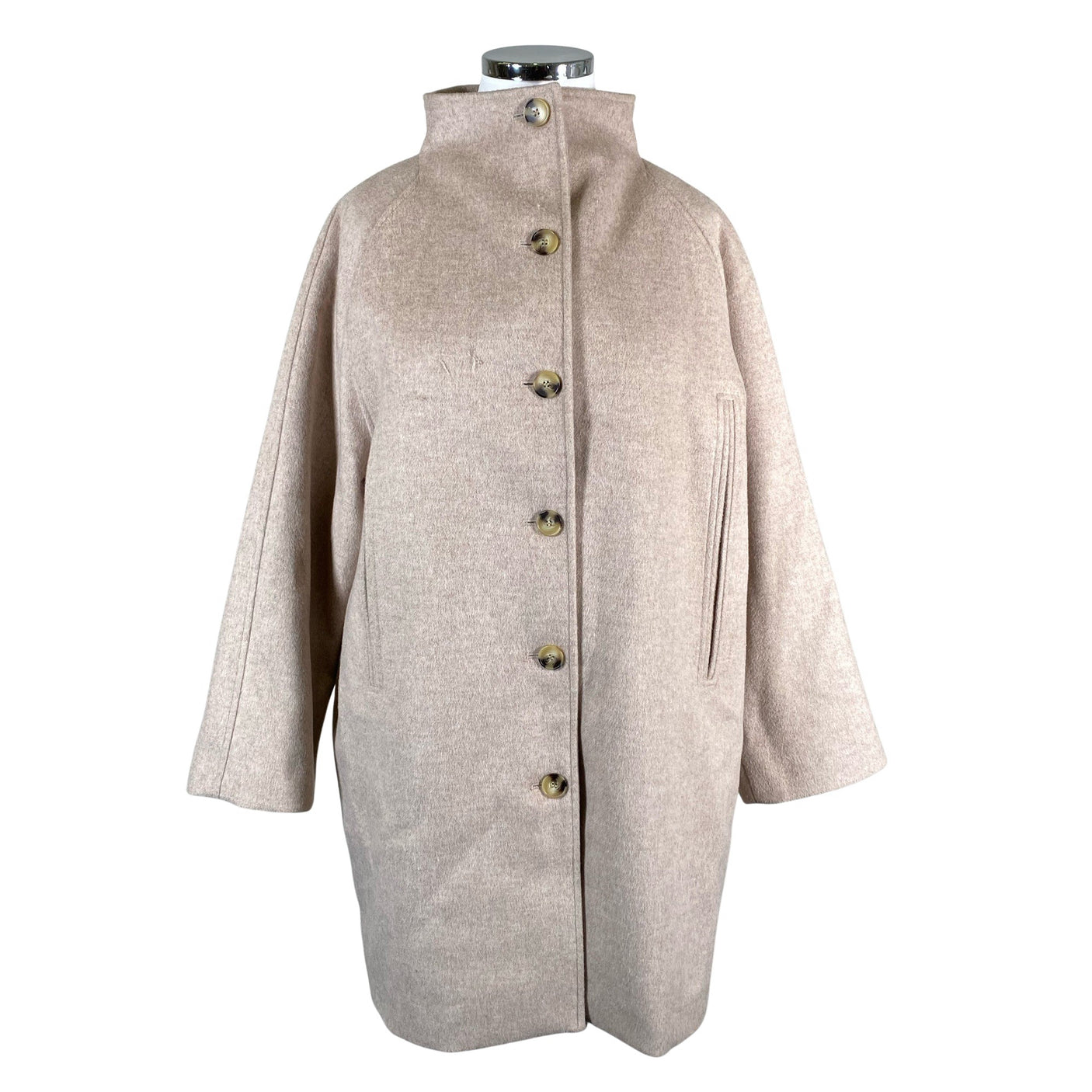 Naisten Selected - Villakangastakki, koko 44 - Beige (1)
