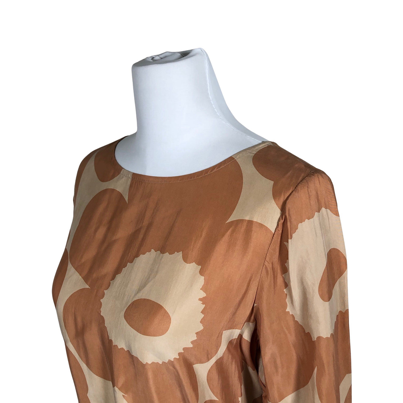 Naisten Marimekko - Sifonkimekko, koko 38 - Beige (3)