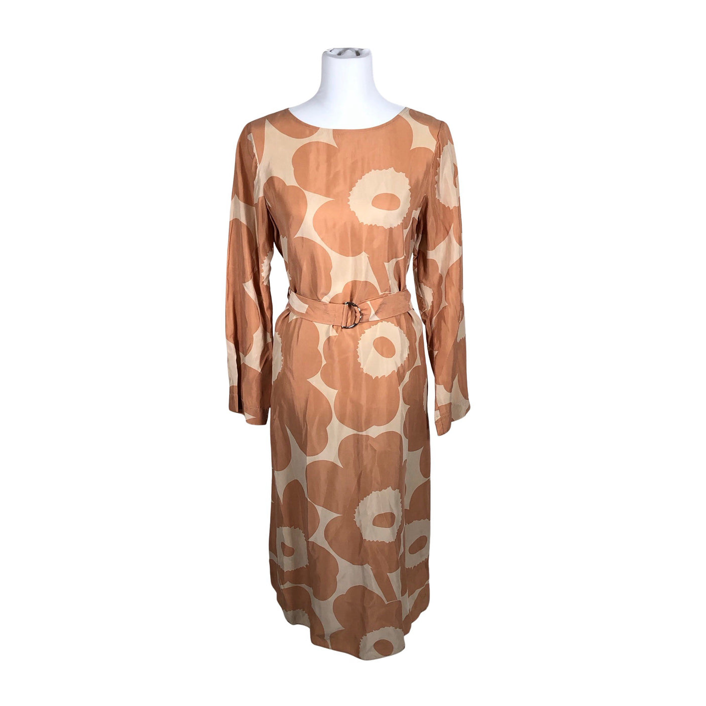 Naisten Marimekko - Sifonkimekko, koko 38 - Beige (1)