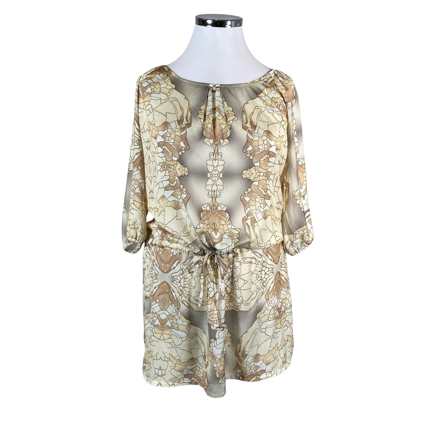 Naisten Karen by Simonsen - Sifonkimekko, koko 42 - Beige (1)