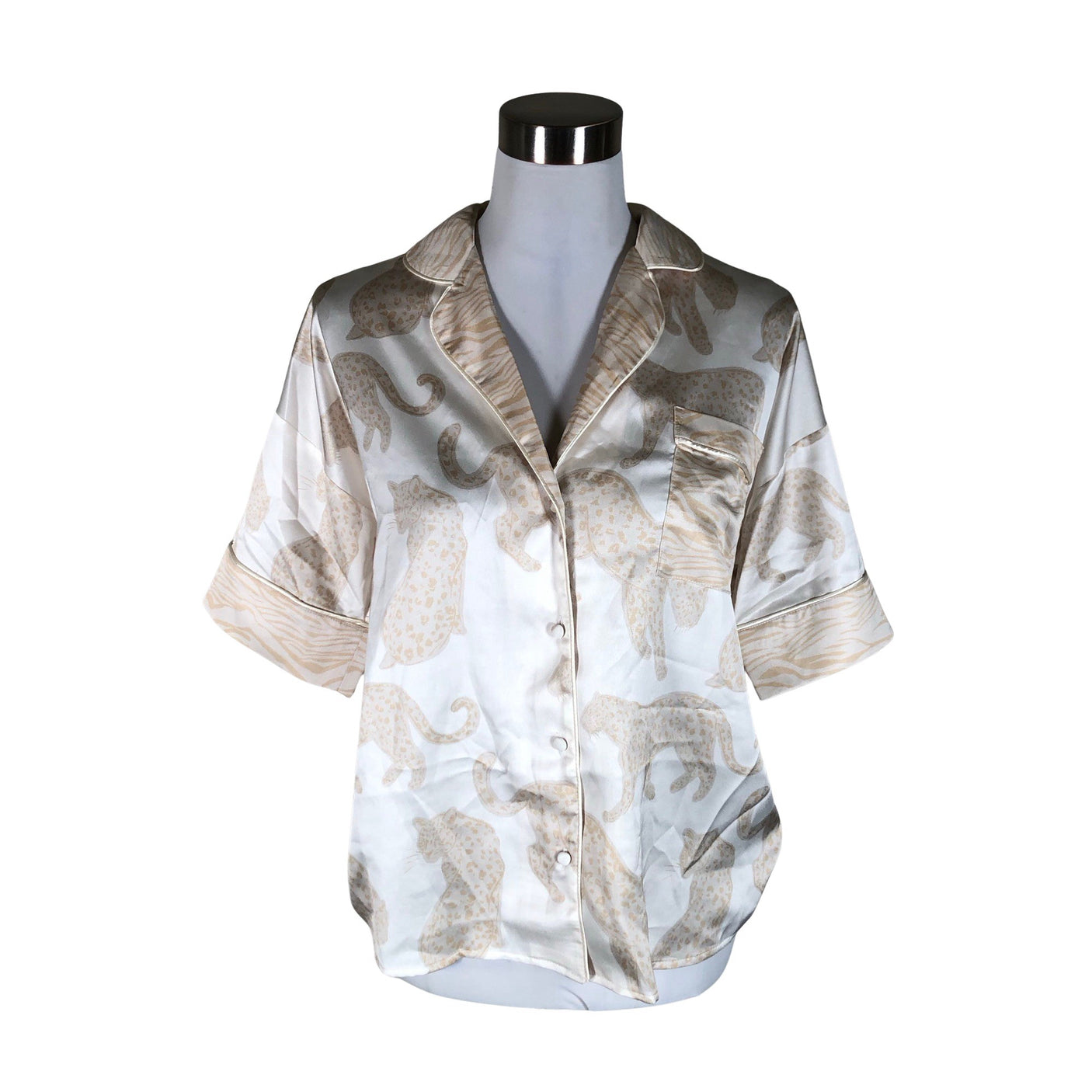 Naisten River Island - Lyhythihainen pusero, koko 36 - Beige (1)