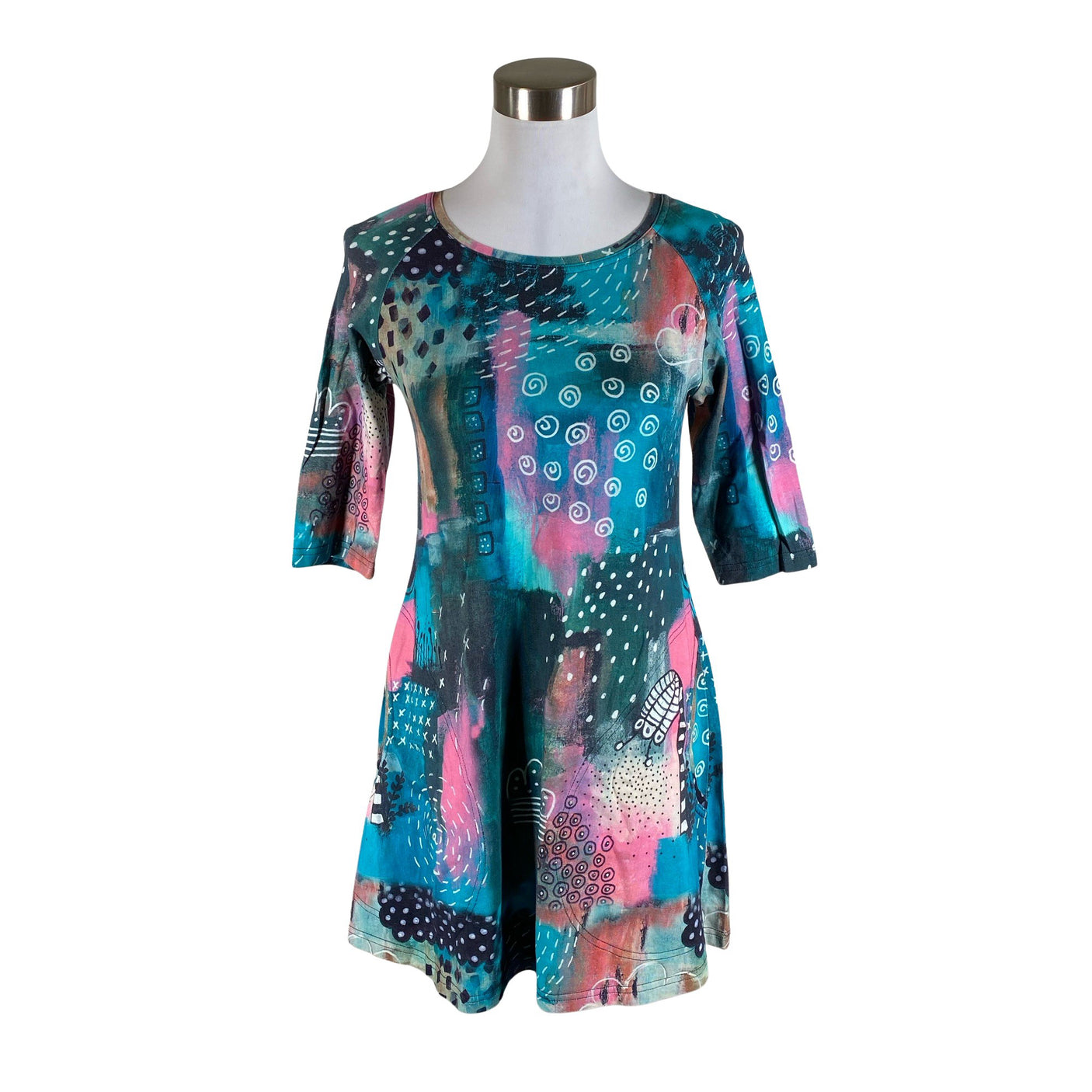 Naisten Ehta - Trikoomekko, koko 36 - Sininen (1)