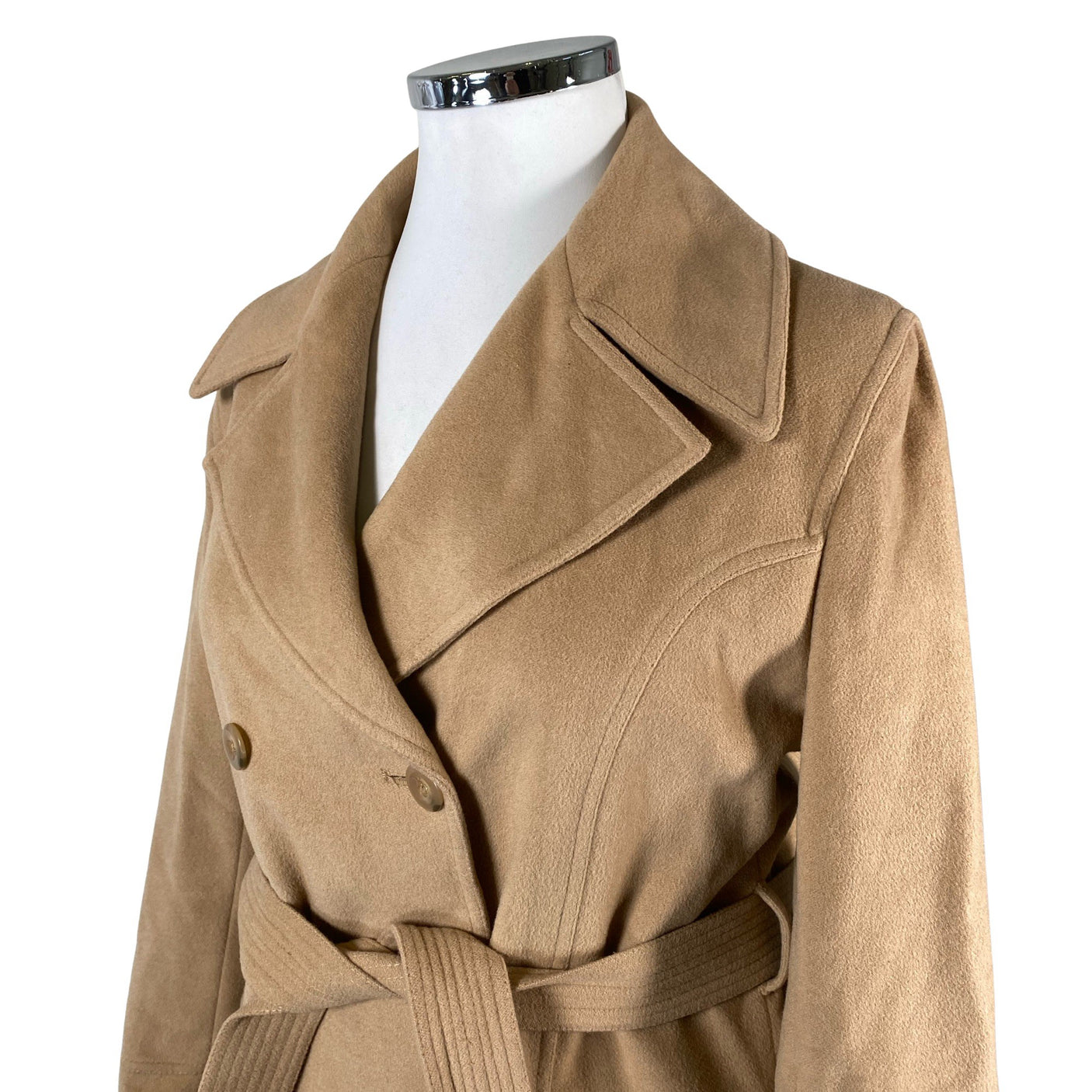 Naisten Etcetera - Villakangastakki, koko 42 - Ruskea (2)