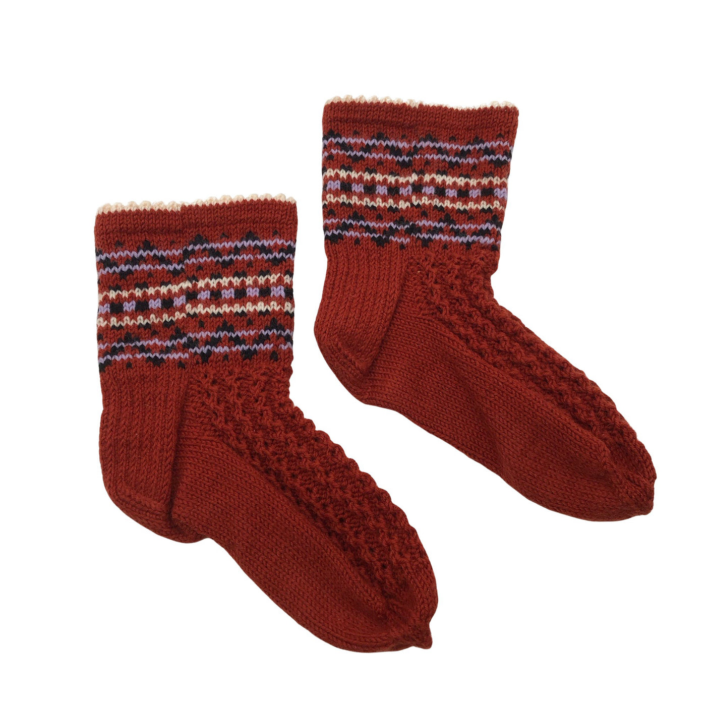 Naisten Handmade - Villasukat, koko 39 - Punainen (1)