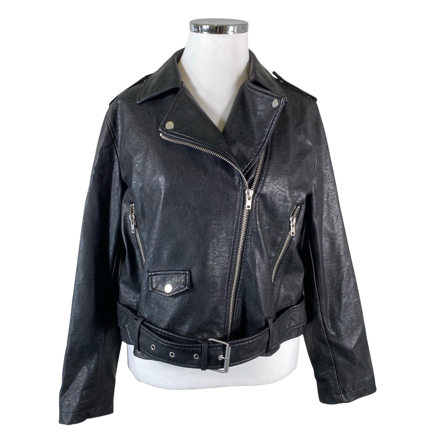 Naisten Carin Wester - Nahkatakki, koko 44 - Musta (1)