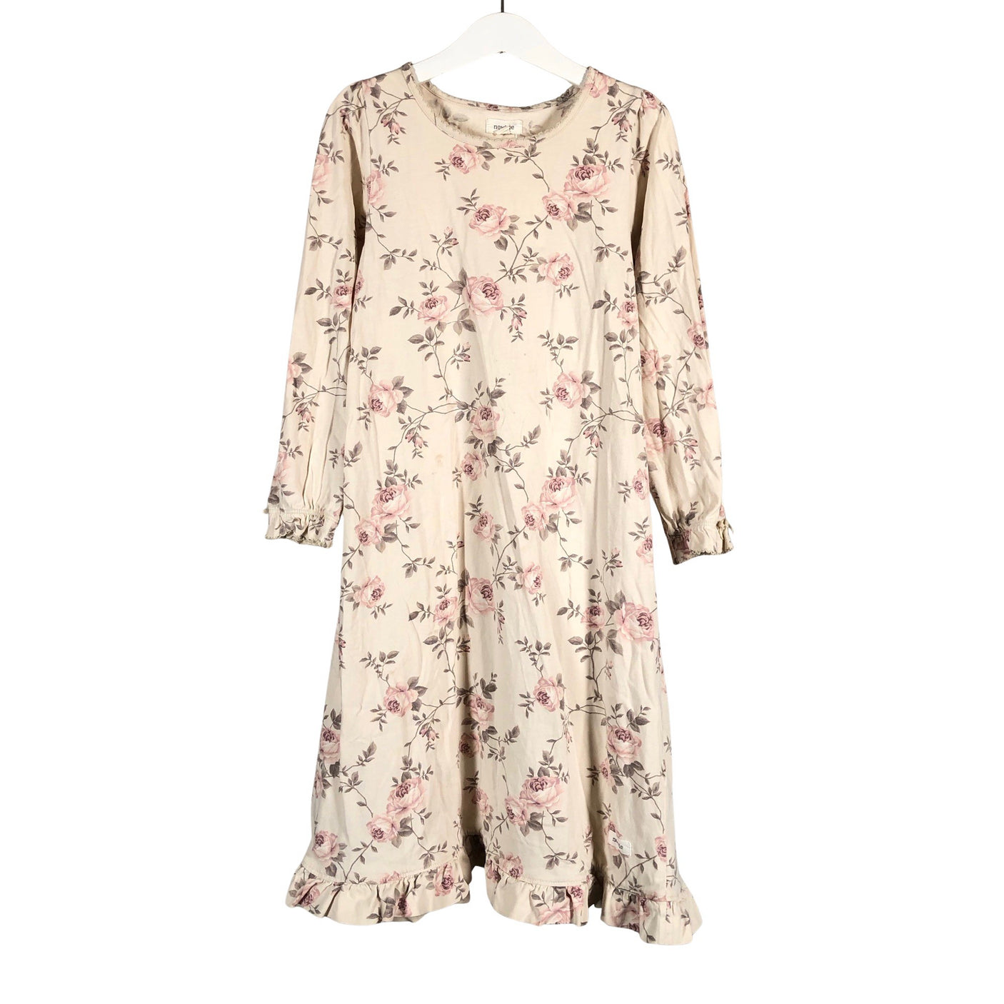 Tyttöjen Newbie - Trikoomekko, koko 122 - 128 - Beige (1)