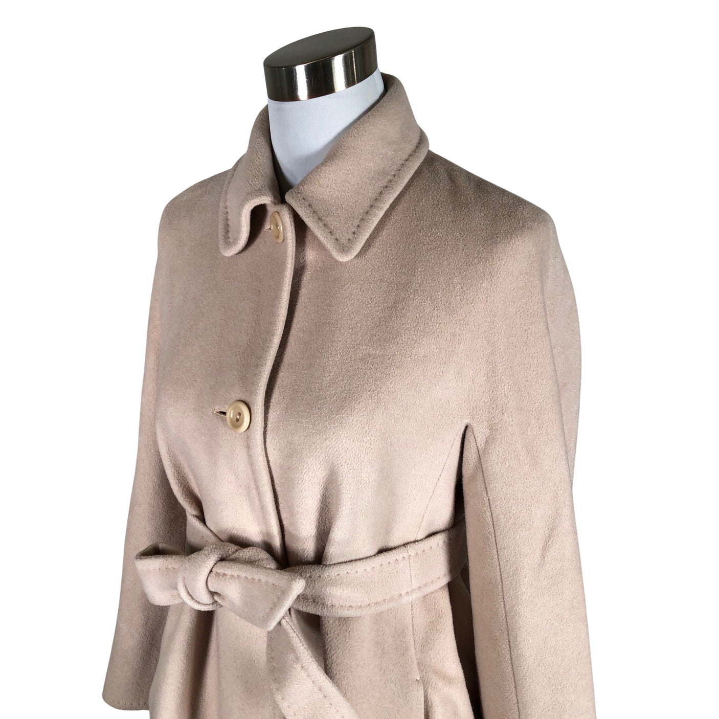 Naisten MaxMara Studio - Villakangastakki, koko 36 - Vaaleanpunainen (3)