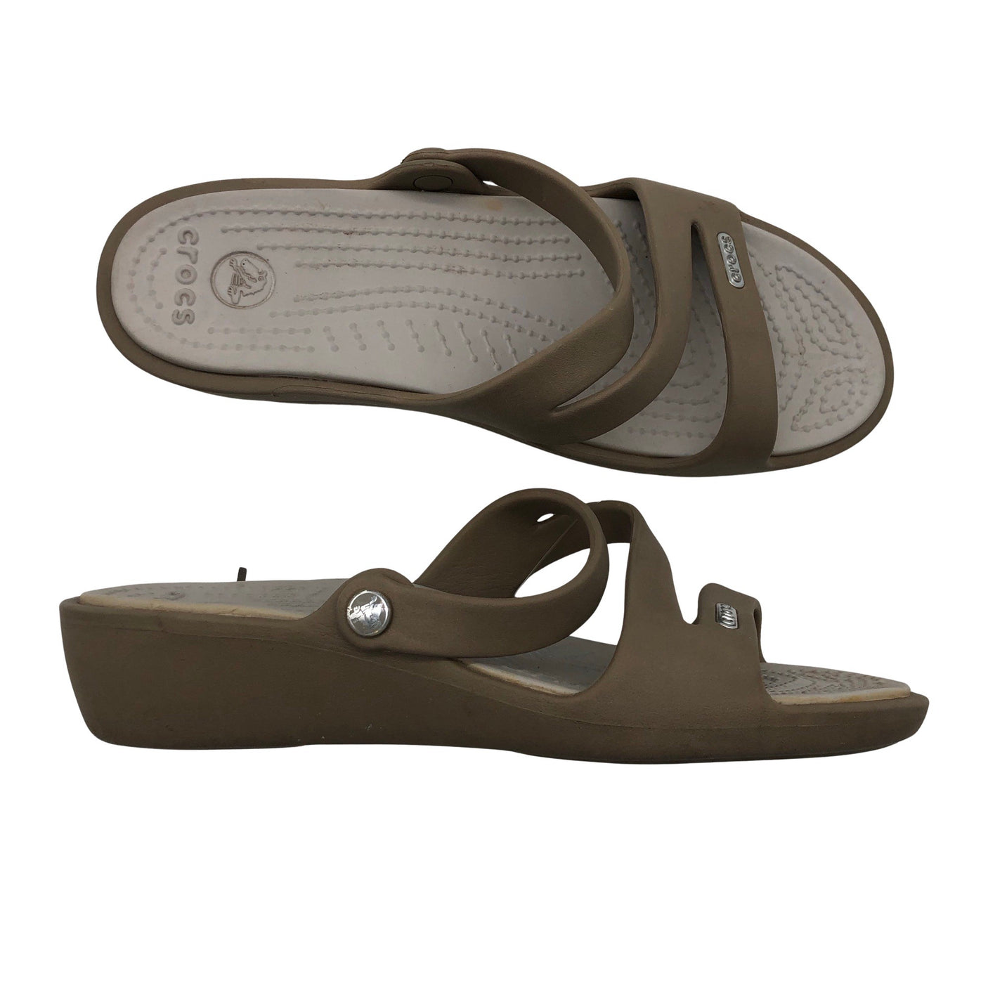 Naisten Crocs - Rantasandaalit, koko 38 - Beige (1)