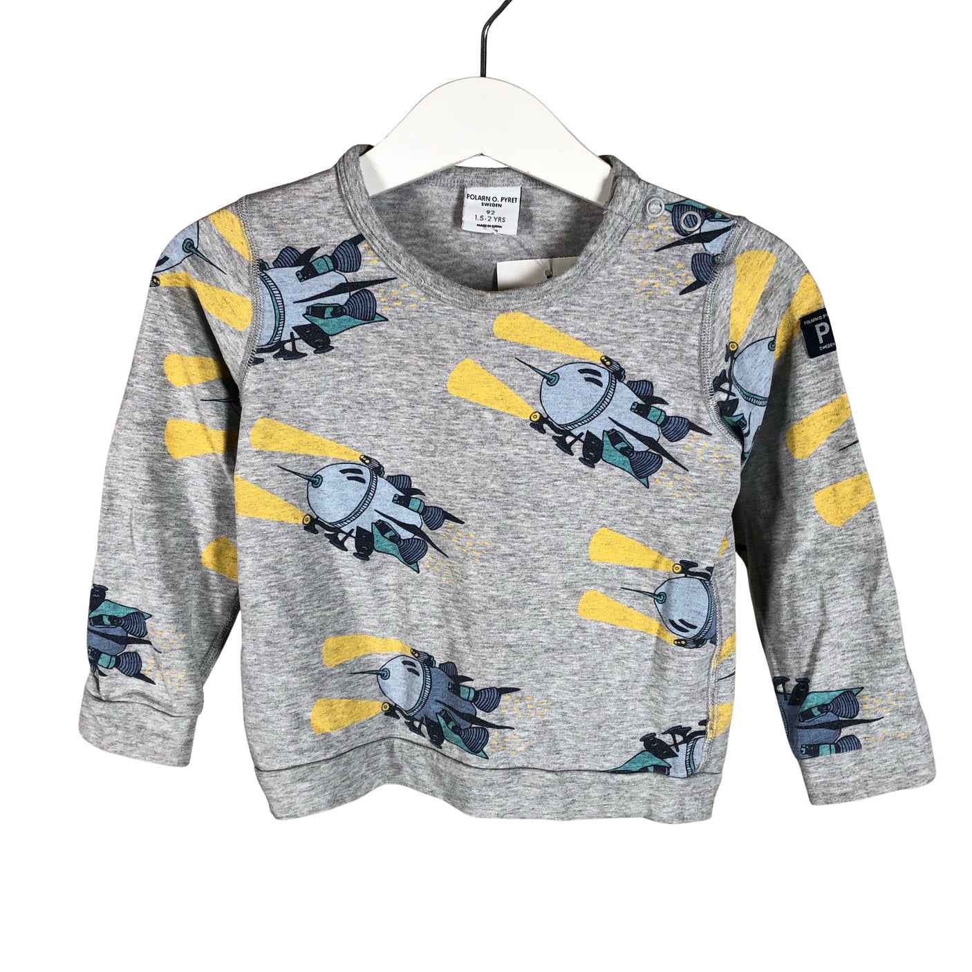 Unisex Polarn O. Pyret - Trikoopaita, koko 86 - 92 - Harmaa (1)