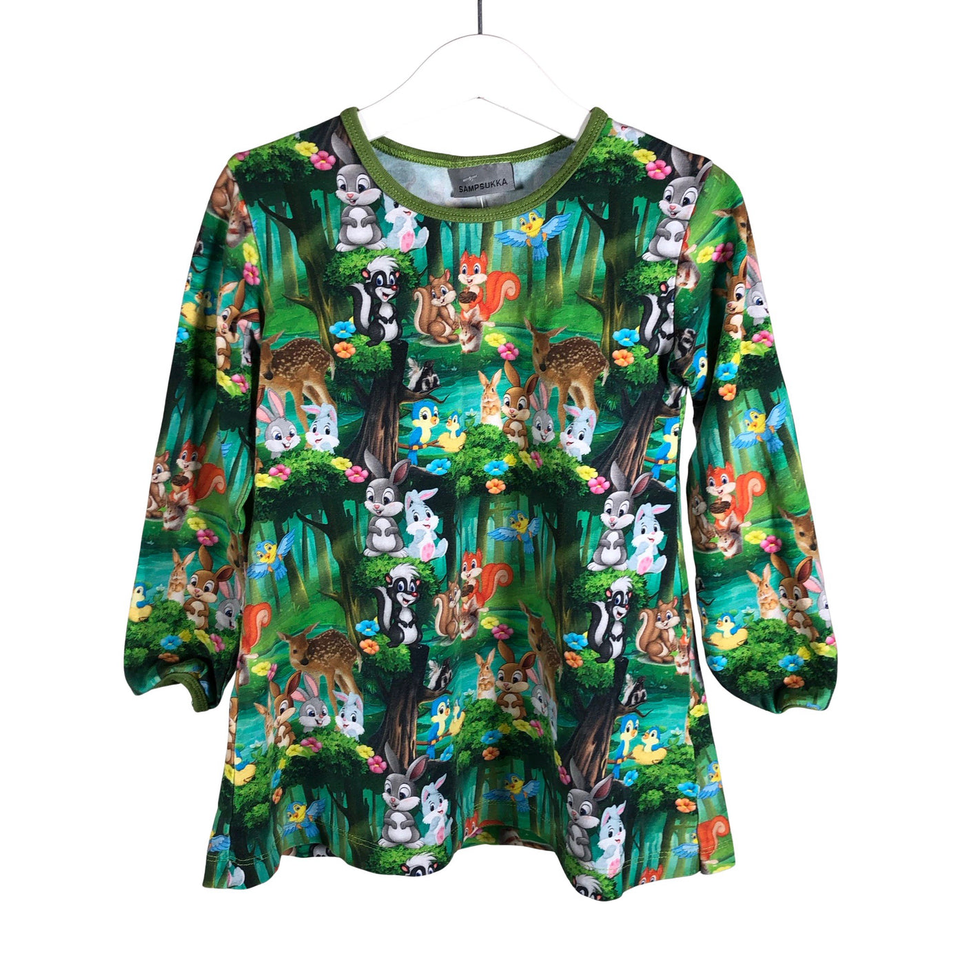 Tyttöjen Sampsukka - Trikootunika, koko 104 - 110 - Vihreä (1)